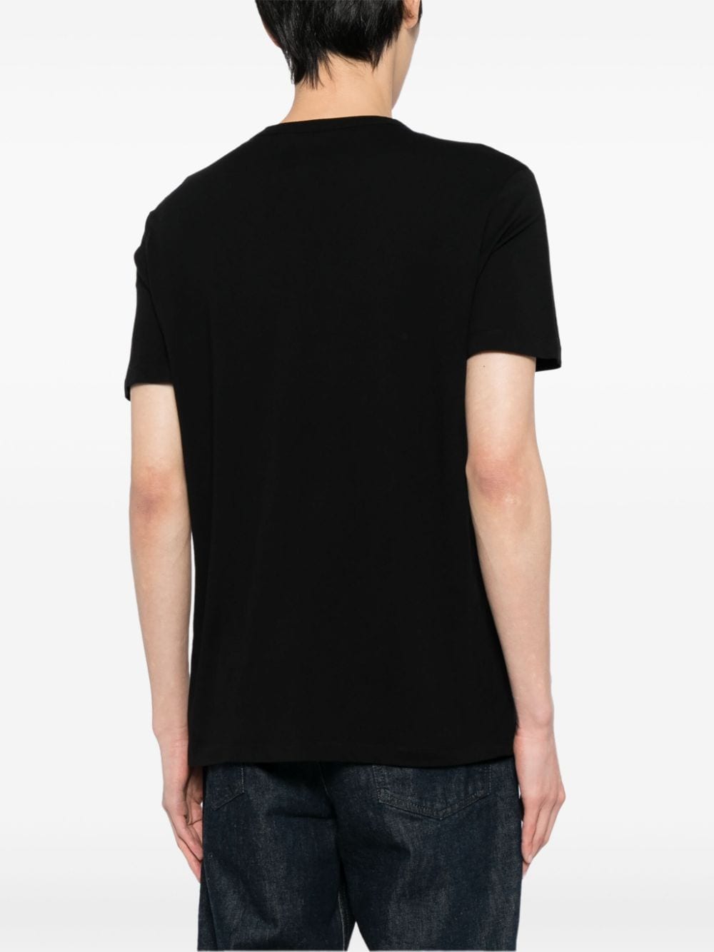 Shop 7 For All Mankind Featherweight Cotton T-shirt In Black