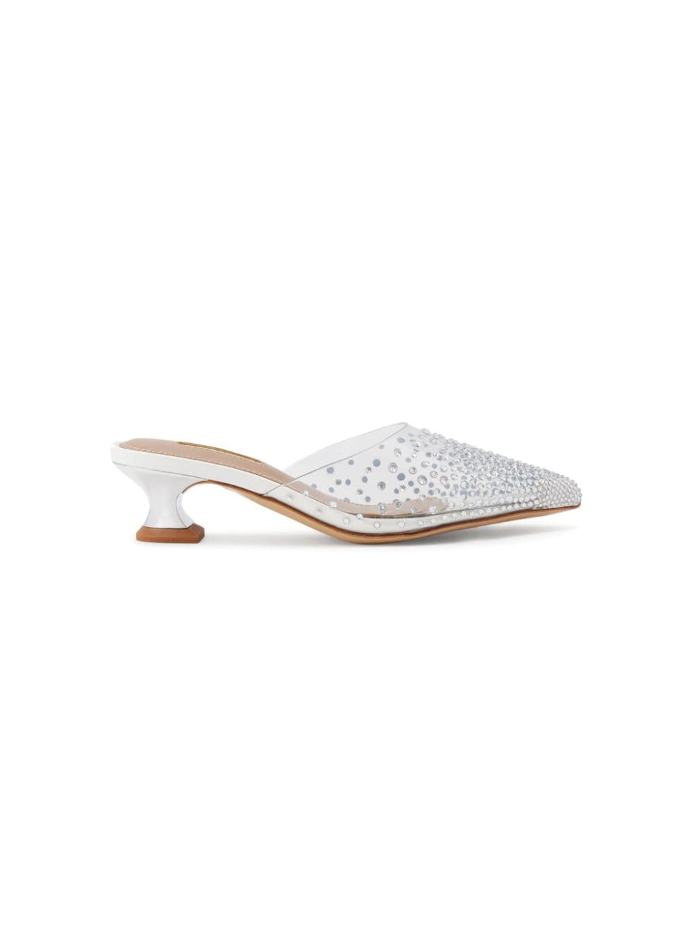 Shop Nicoli Fausta Crystal-embellished Sandals In White