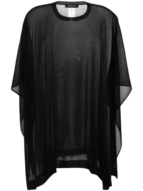 Fabiana Filippi semi-sheer knitted cape