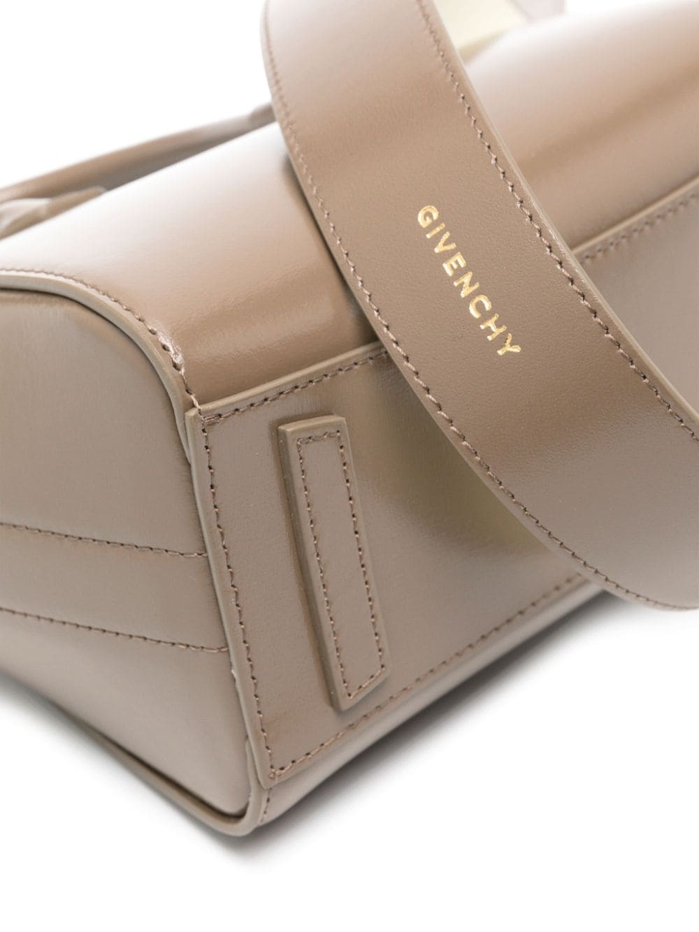 Shop Givenchy Mini Antigona Leather Tote Bag In Brown