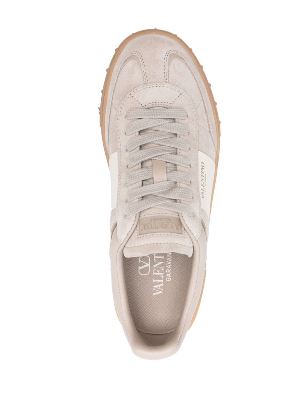 Shop Valentino Upvillage Suede Sneakers In Neutrals