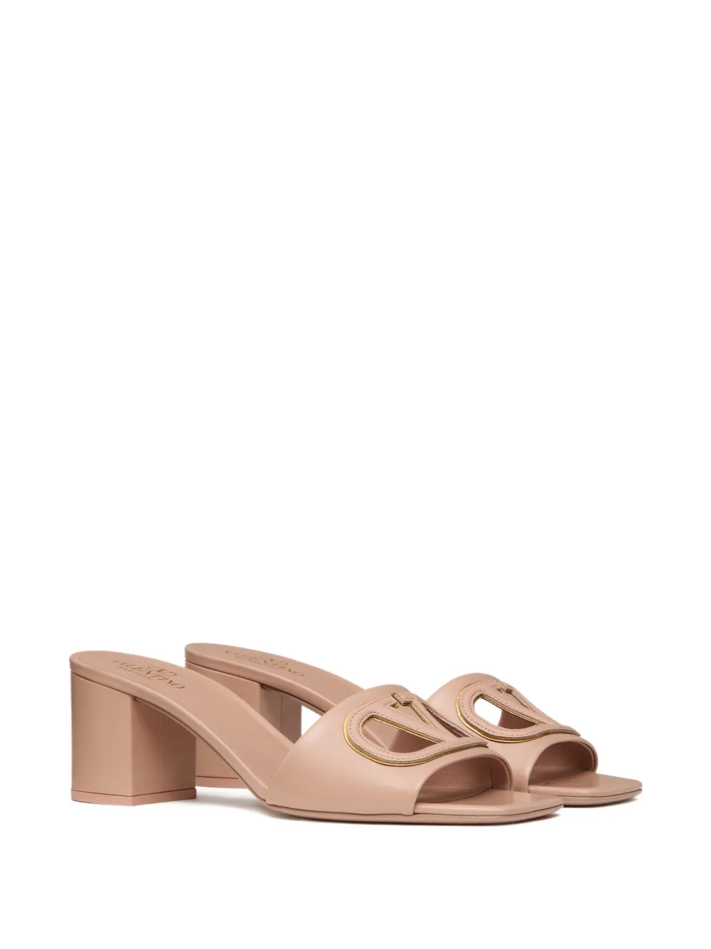 Valentino Garavani 60 mm VLogo sandalen met uitgesneden details Roze