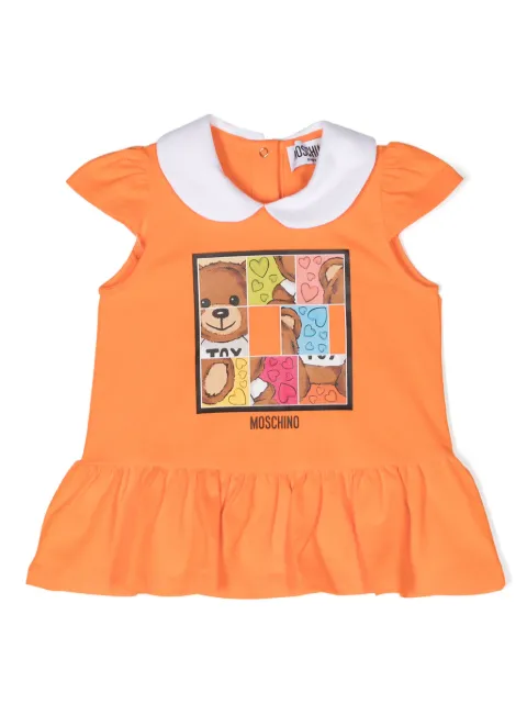 Moschino Kids logo-print piqué dress set