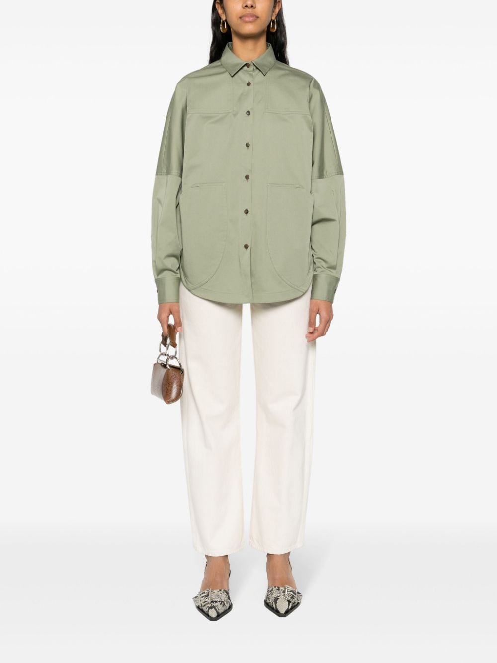 Kiton Katoenen blouse - Groen