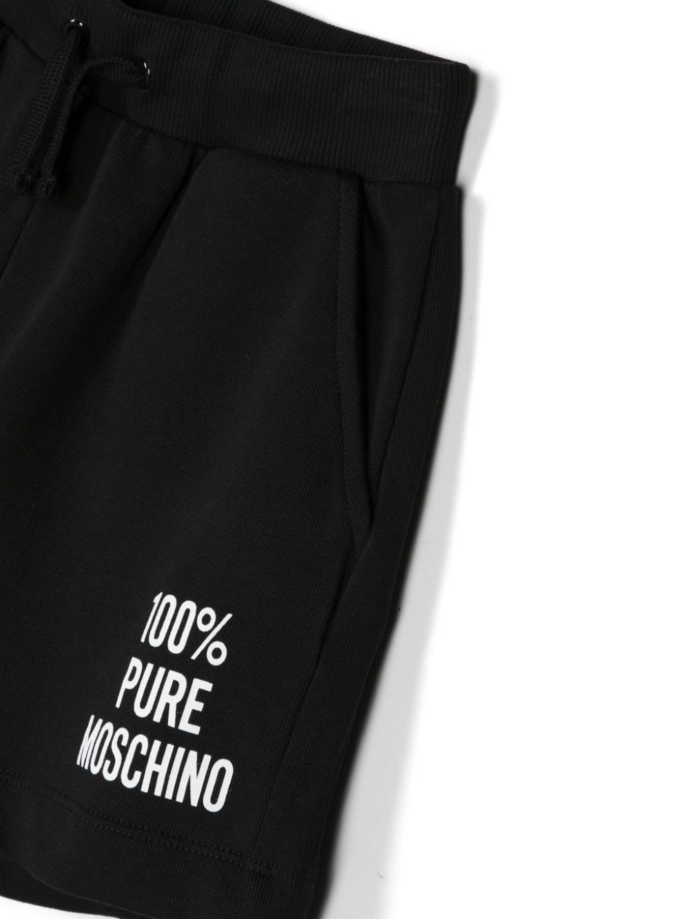 Shop Moschino Logo-print Cotton Shorts Set In Black