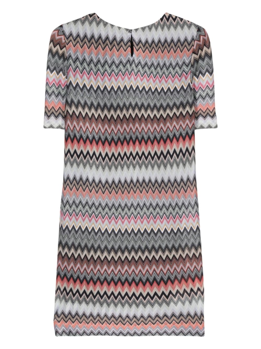 Shop Missoni Zigzag-patterned Mini Dress In Rot