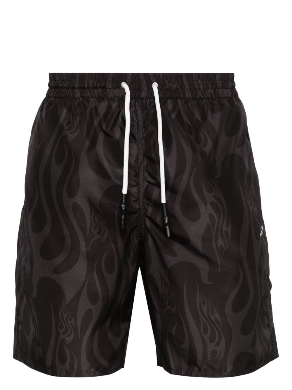 Vision Of Super Flame-print Swim Shorts In Black