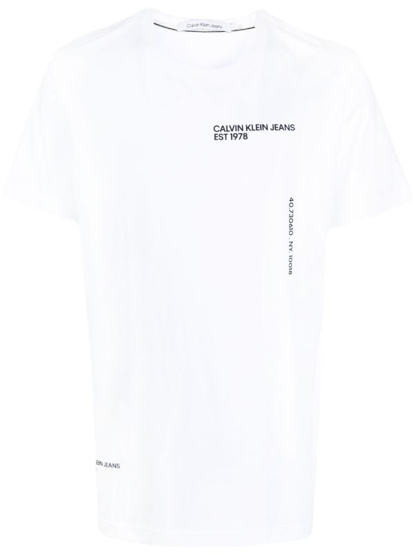 Calvin Klein text-print Cotton Shirt - Farfetch