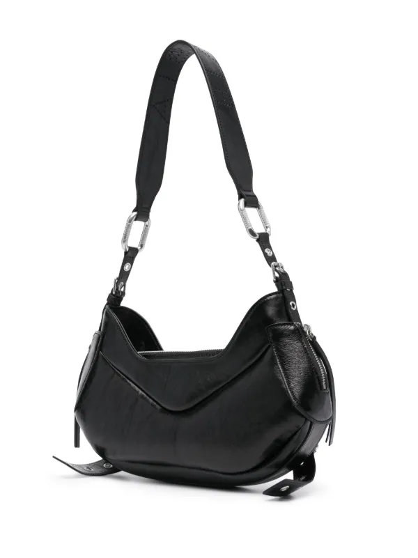 【archive】COBRA/leather shoulder bag(Y2K) Vintage Y2K Shoulder Bag Orange Faux Patent Leather Slim