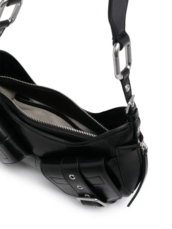 BIASIA Y2K Leather Shoulder Bag | Black | FARFETCH