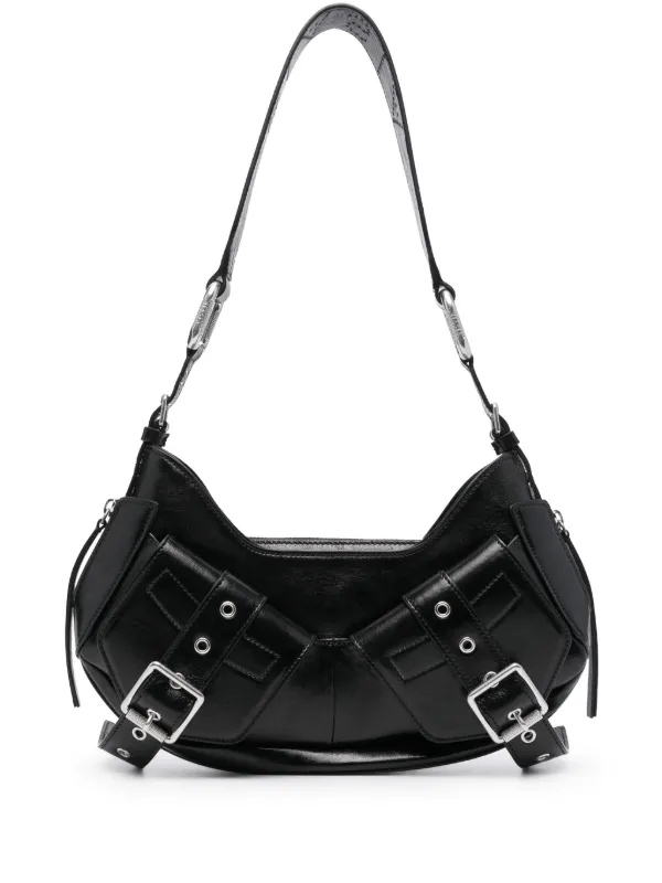 BIASIA Y2K Leather Shoulder Bag | Black | FARFETCH