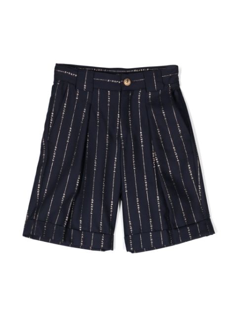 Balmain Kids logo-print tailored shorts