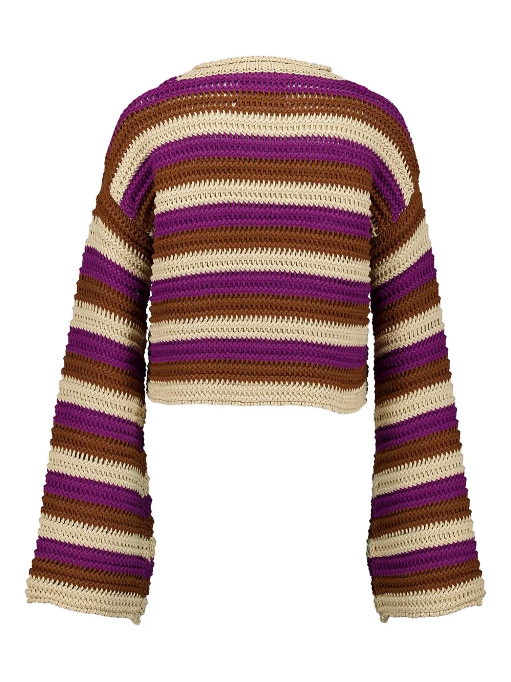  La Doublej Crop Sweater - Multicolor Ivory 