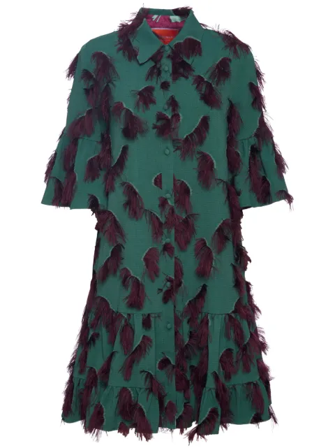 La DoubleJ vestido corto Choux con detalle de flecos