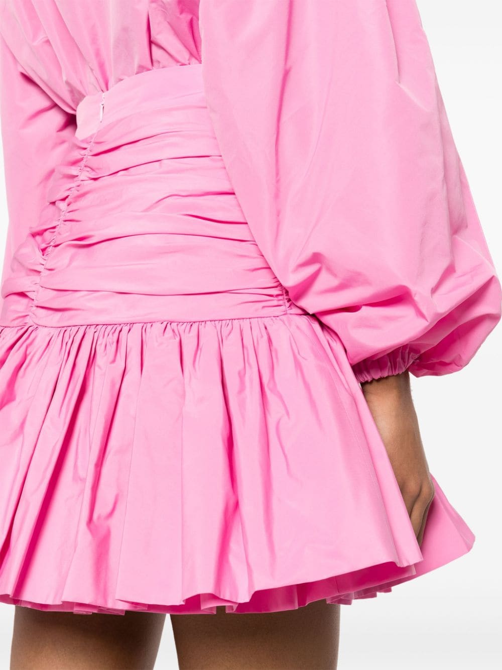 Shop Patou Ruffled Faille Miniskirt In Pink