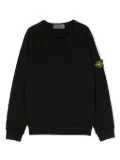 Stone Island Junior Compass-badge cotton sweatshirt - Black