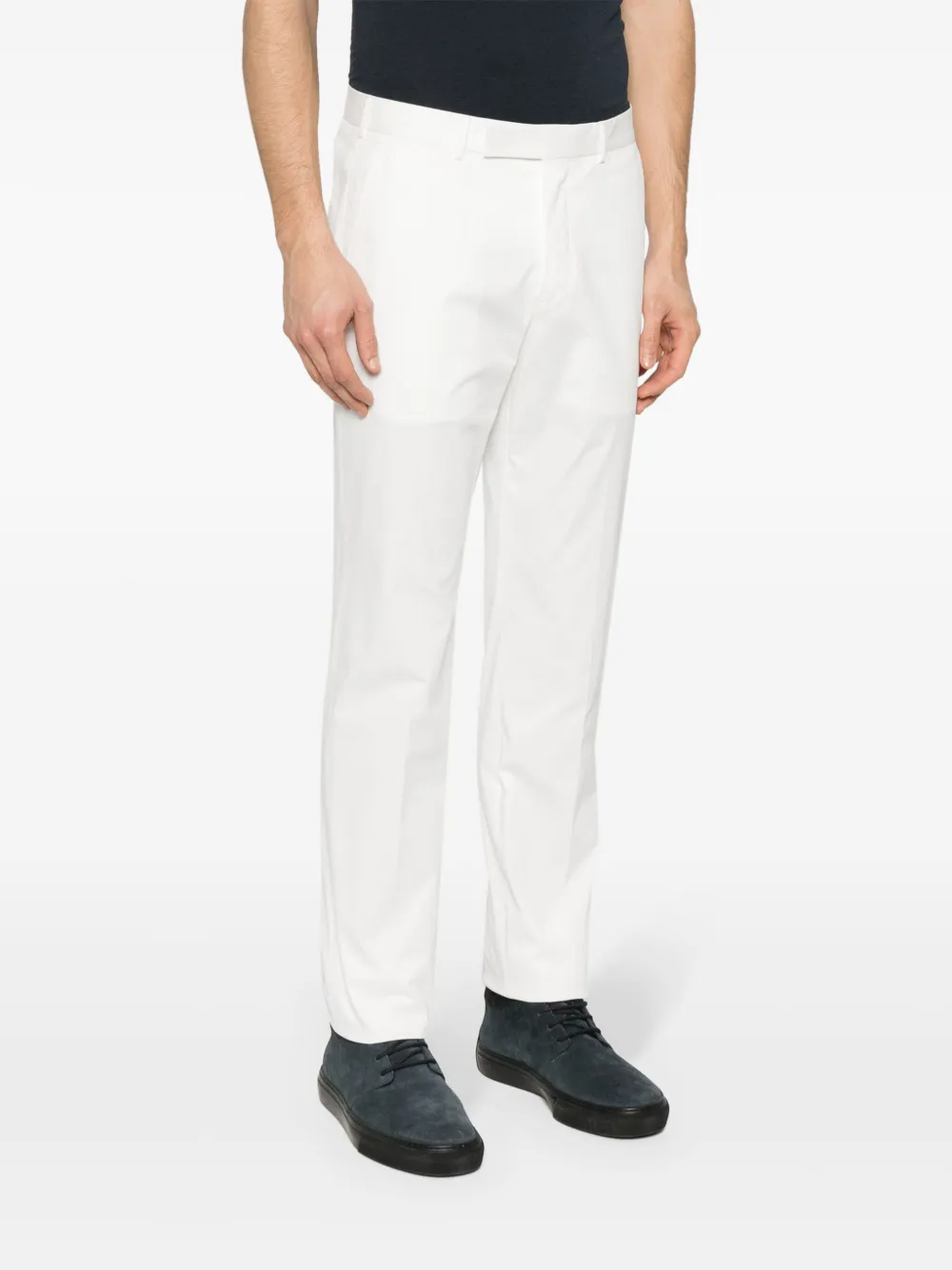 Zegna Pantalon van stretch-katoen Wit