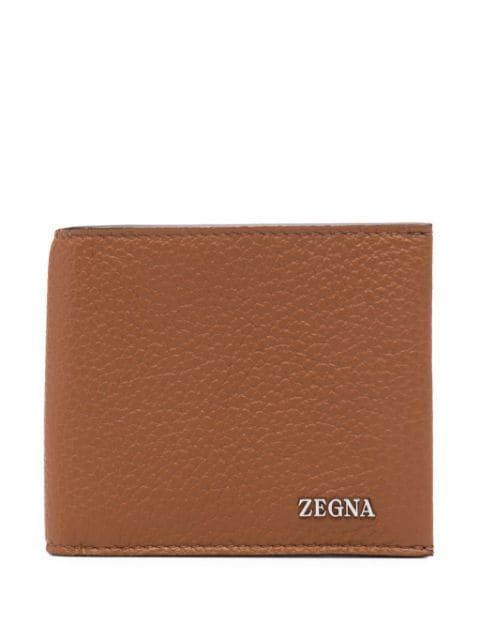Zegna logo-plaque leather wallet