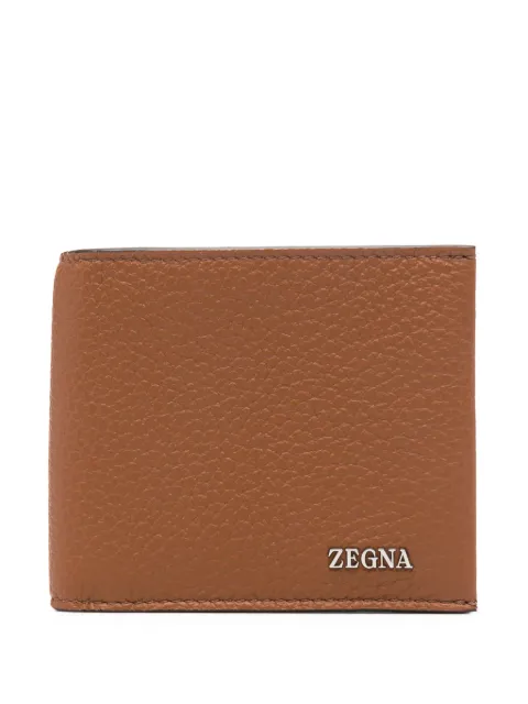 Zegna logo-plaque leather wallet