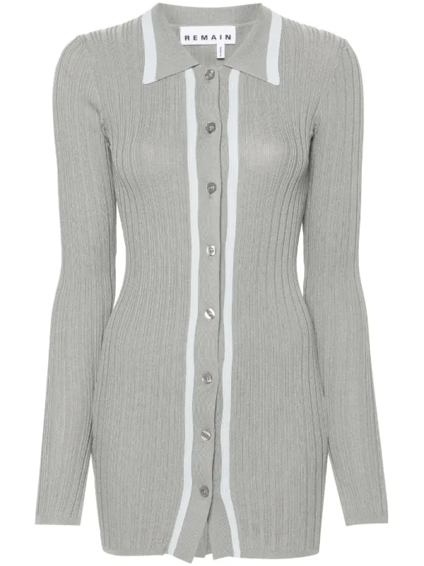 REMAIN ribbed-knit Mini Dress | Grey | FARFETCH ID REMAIN ribbed-knit Mini Dress | Grey | FARFETCH ID