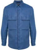 Zegna interlock-twill linen shirt - Blue
