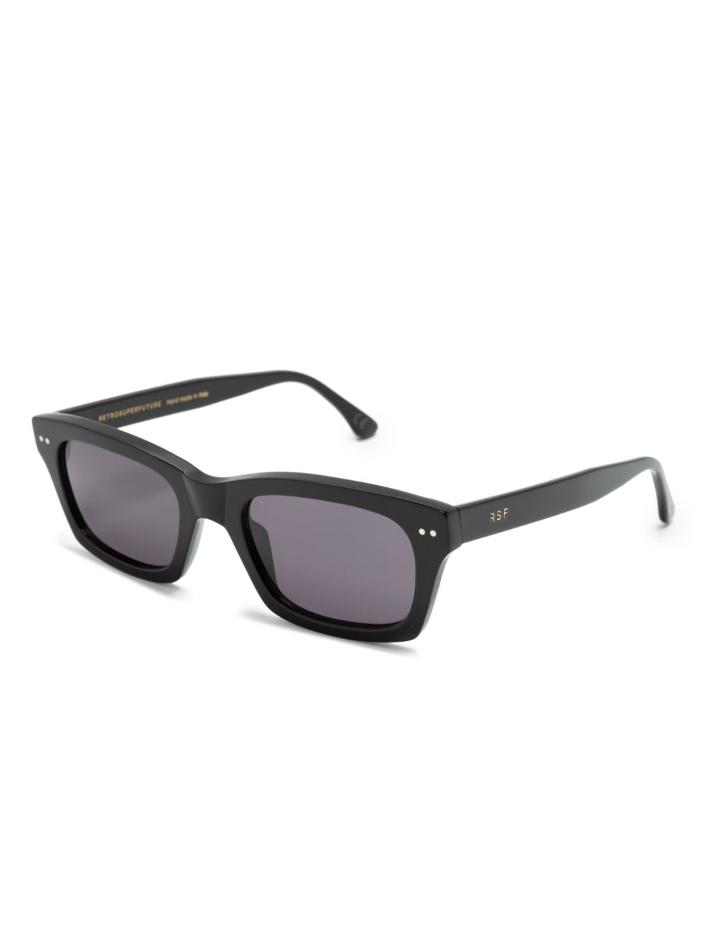 Retrosuperfuture 95 zonnebril met rechthoekig montuur - Zwart