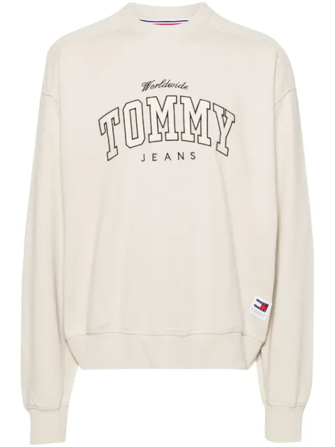 Tommy Jeans logo-embroidered cotton sweatshirt