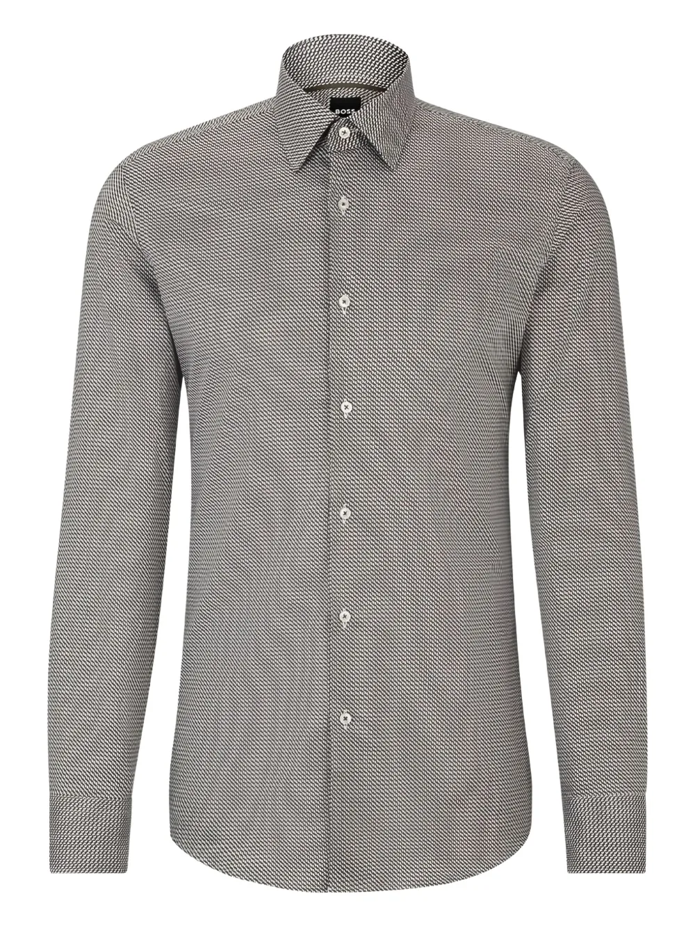 BOSS geometric-pattern shirt | Black | Image 1