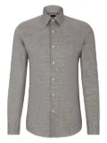 BOSS geometric-pattern shirt - Black