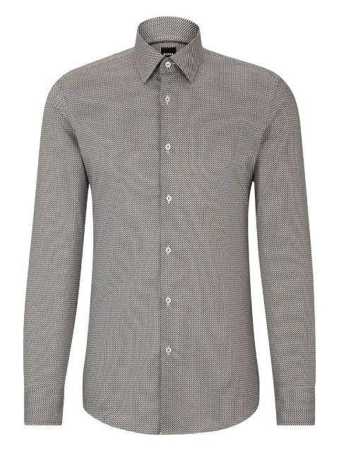 BOSS geometric-pattern shirt