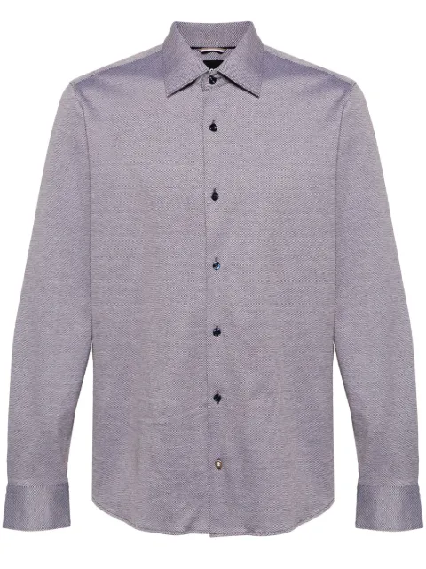 BOSS geometric-print cotton shirt