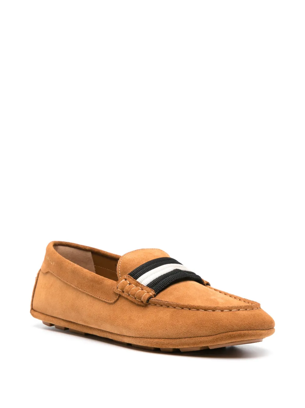 Shop Bally Kansan Suede Loafers In Brown