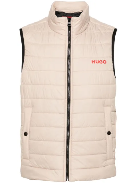 HUGO logo-print quilted gilet