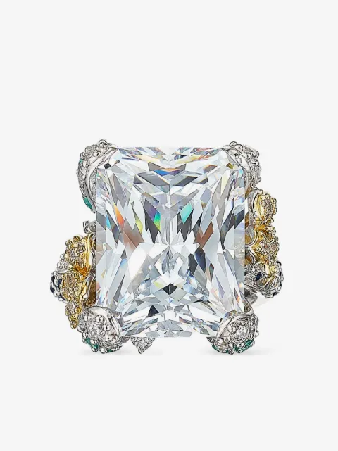 Anabela Chan 18kt gold vermeil Diamond Cinderella gemstone ring