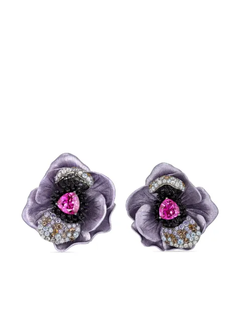 Anabela Chan 18kt white gold Bloom multi-sone earrings