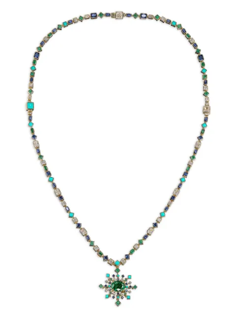 Anabela Chan halsband i 18K gult guld med stenar
