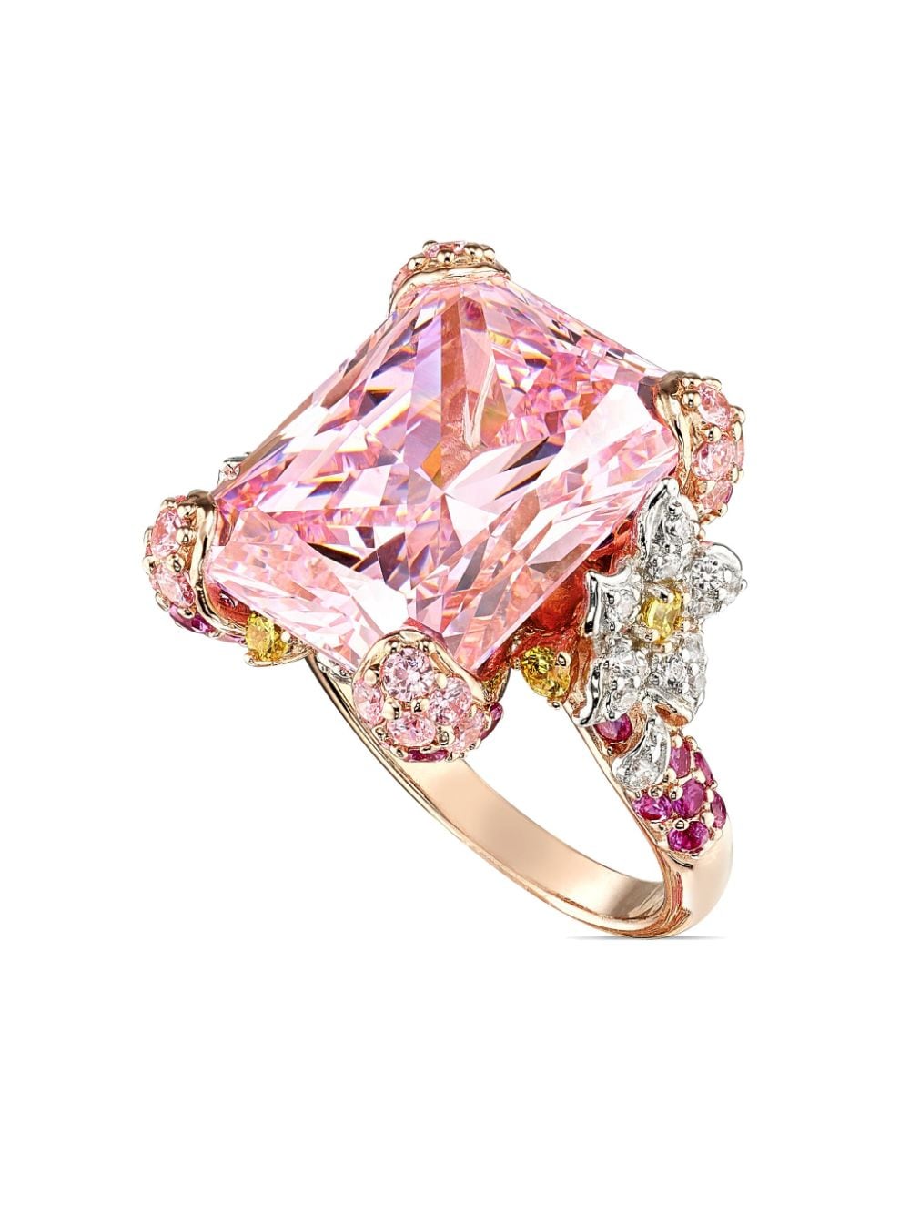 Shop Anabela Chan 18kt Rose Gold Cinderella Pink Sapphire Cocktail Ring