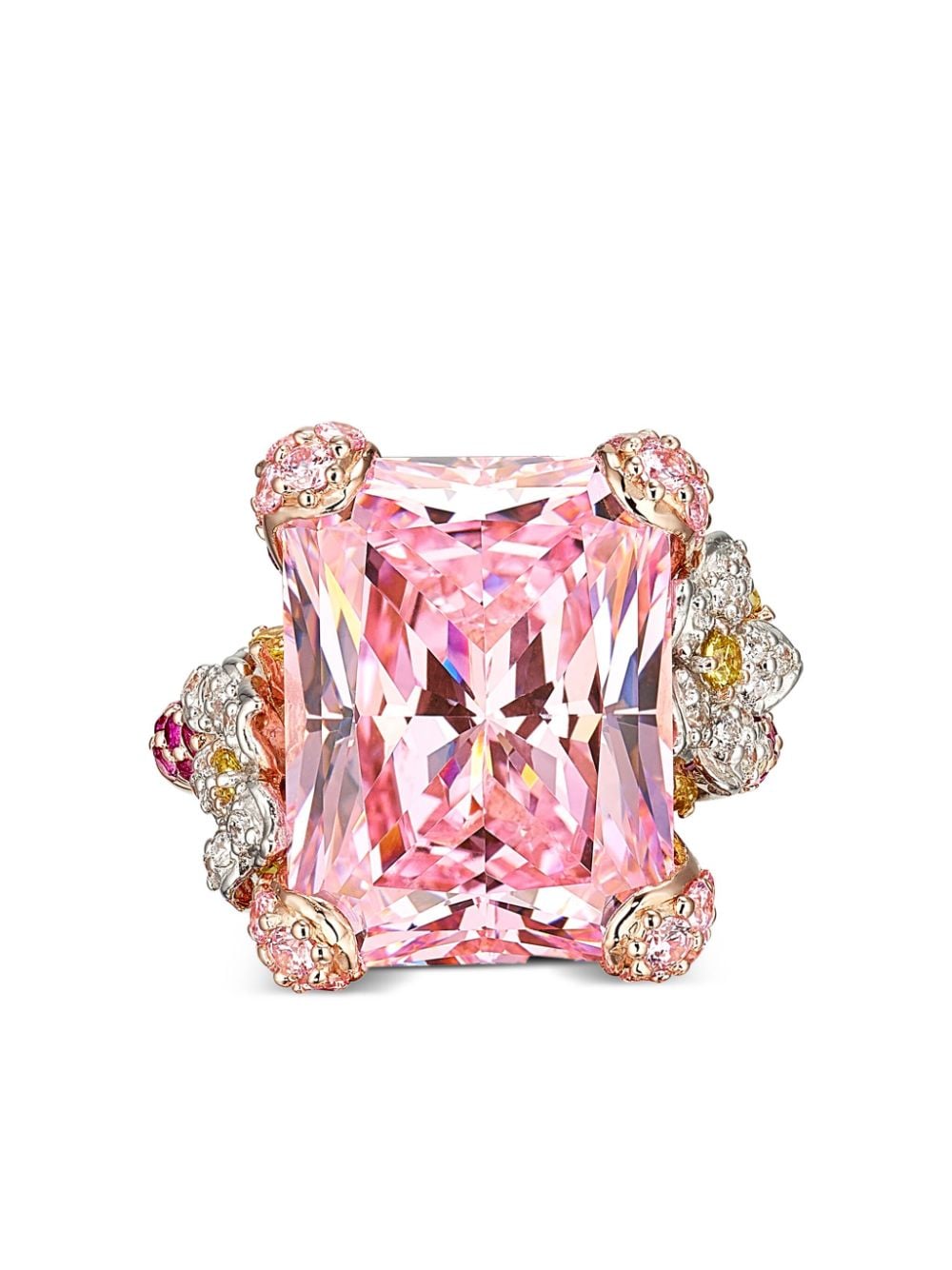 18kt rose gold Cinderella pink sapphire cocktail ring