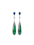 Anabela Chan 18kt white gold Shard multi-stone earrings - Green