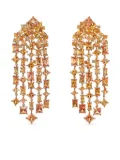 Anabela Chan 18kt gold Cascade sapphire earrings - Orange