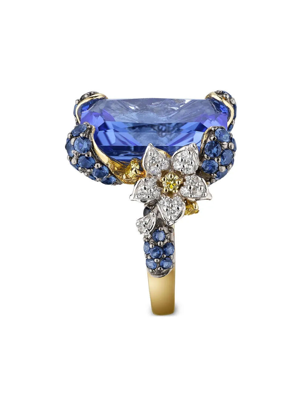 Shop Anabela Chan 18kt Gold Vermeil Blue Cinderella Gemstone Ring