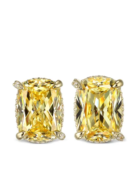 Anabela Chan Orecchini Wing in oro giallo vermeil 18kt con diamanti
