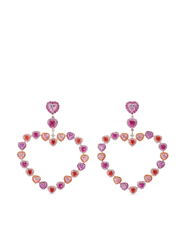 Anabela Chan 18kt Rose Gold Vermeil Love Heart Sapphire And