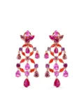 Anabela Chan 18kt gold Chandelier multi-stone earrings - Red