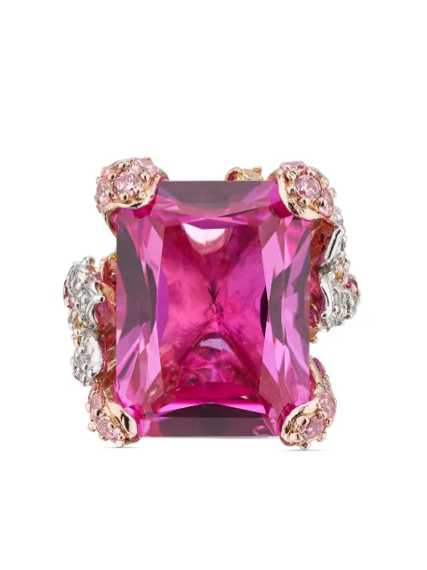 Anabela Chan 18kt gold vermeil Rose Cinderella sapphire and diamond ring