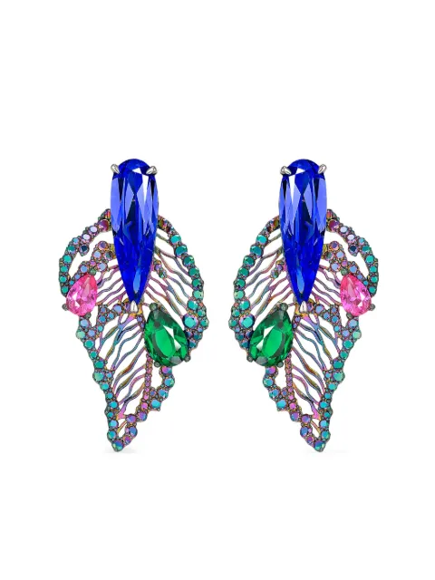 Anabela Chan 18kt white gold vermeil Rainbow Titan multi-stone earrings