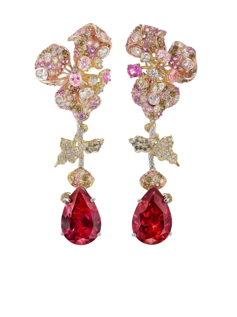 Anabela Chan 18kt yellow and white gold multi-stone drop earrings