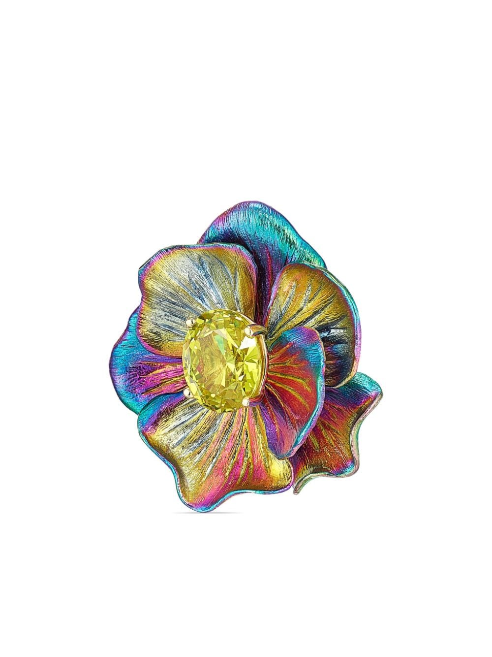 Shop Anabela Chan 18kt Yellow Gold Vermeil Rainbow Bloom Quartz Earrings