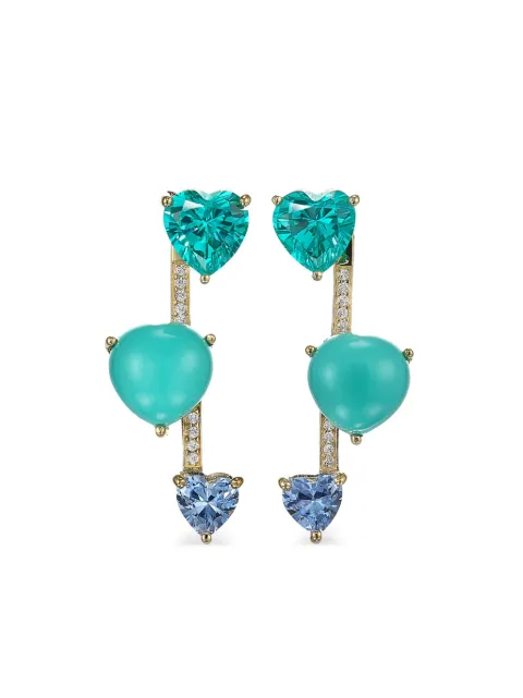Anabela Chan 18kt gold Pendulum multi-stone earrings