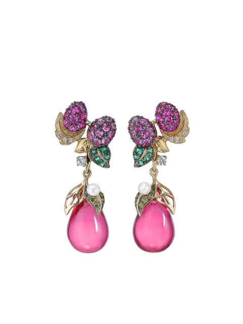 Anabela Chan 18kt yellow gold vermeil Raspberry multi-stone earrings